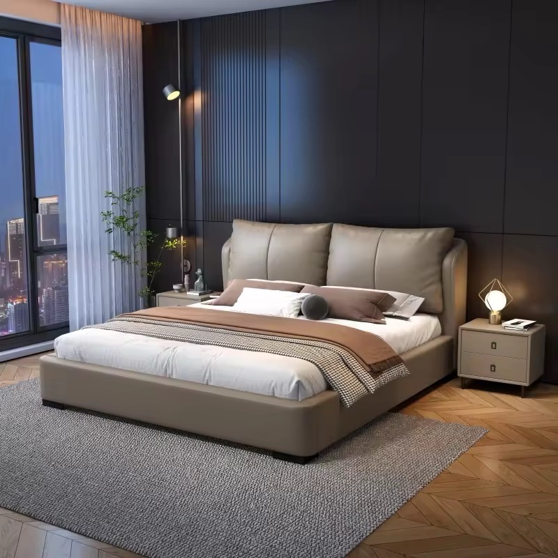 Modern Upholstered Bed view 3