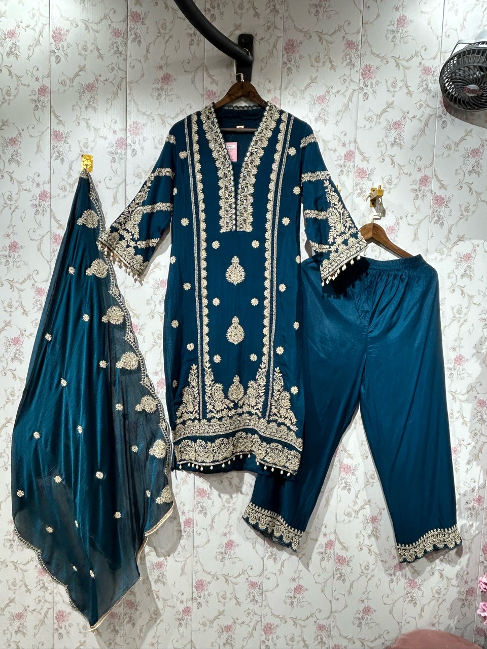 Pure Chinon Full Embroidered Pakistani Suit view 2
