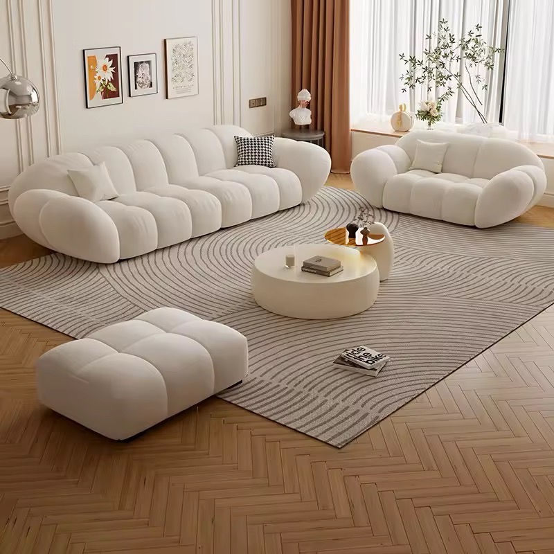 Modern White Sofa Set view 2