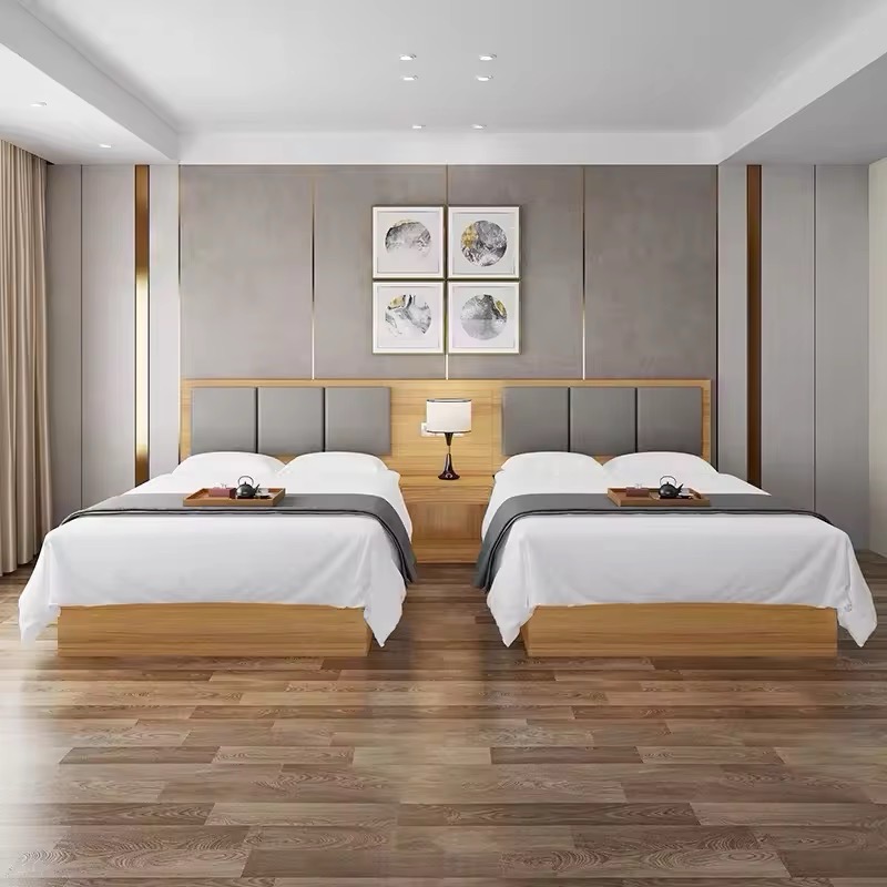Modern Wooden Bed Set view 3