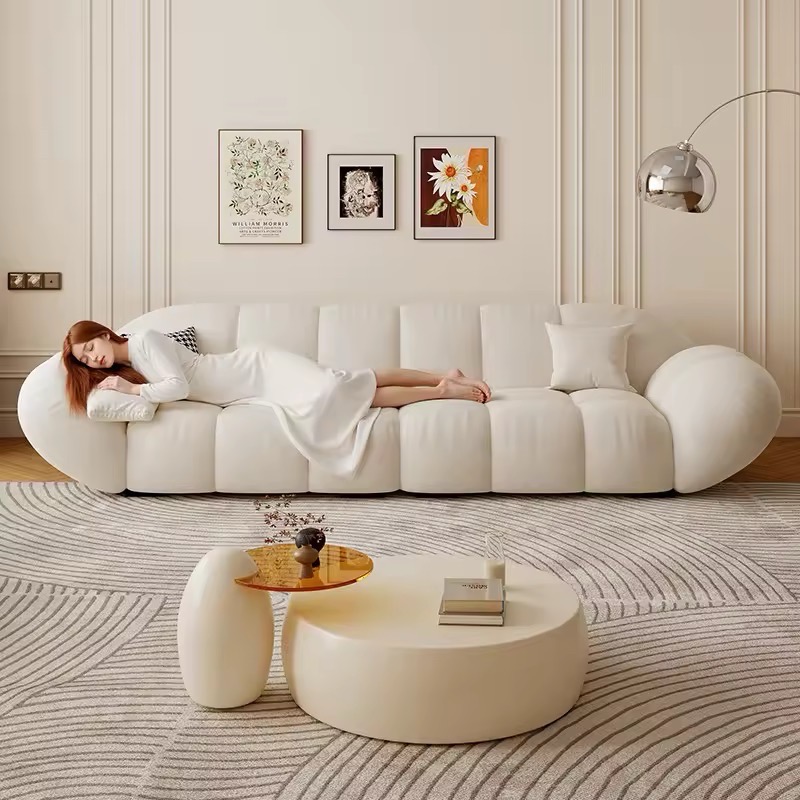 Modern White Sofa Set view 3