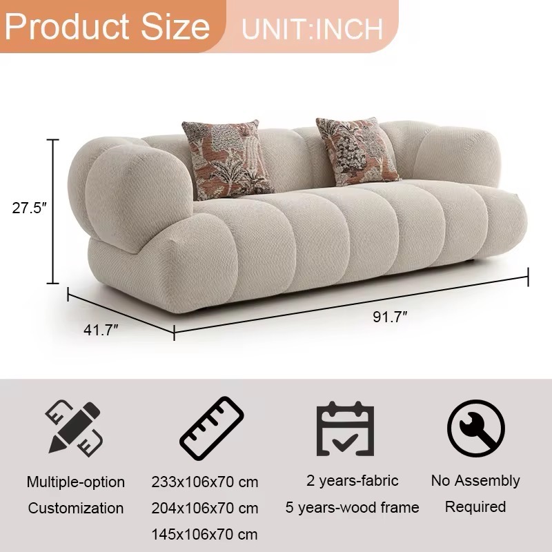 Modern Soft Puff Sofa view 7