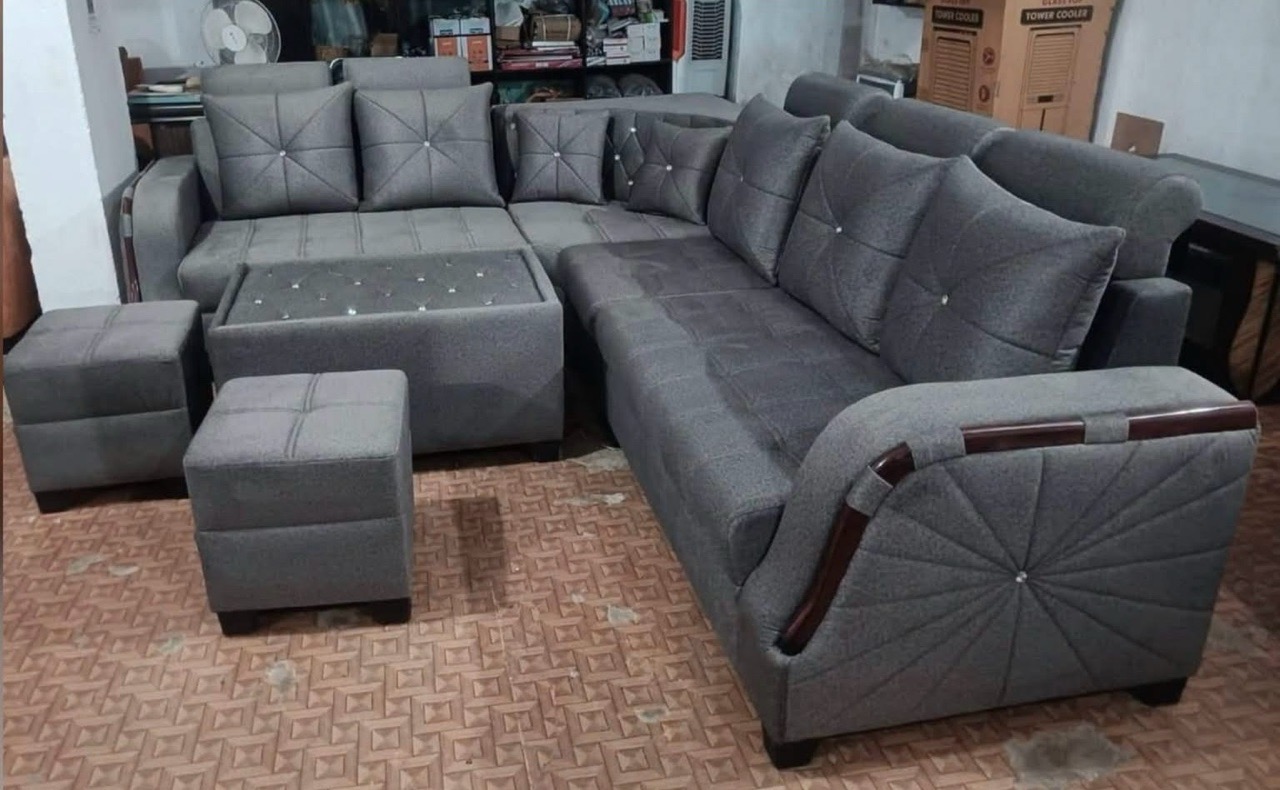 Modern Fabric Sofa Set view 3