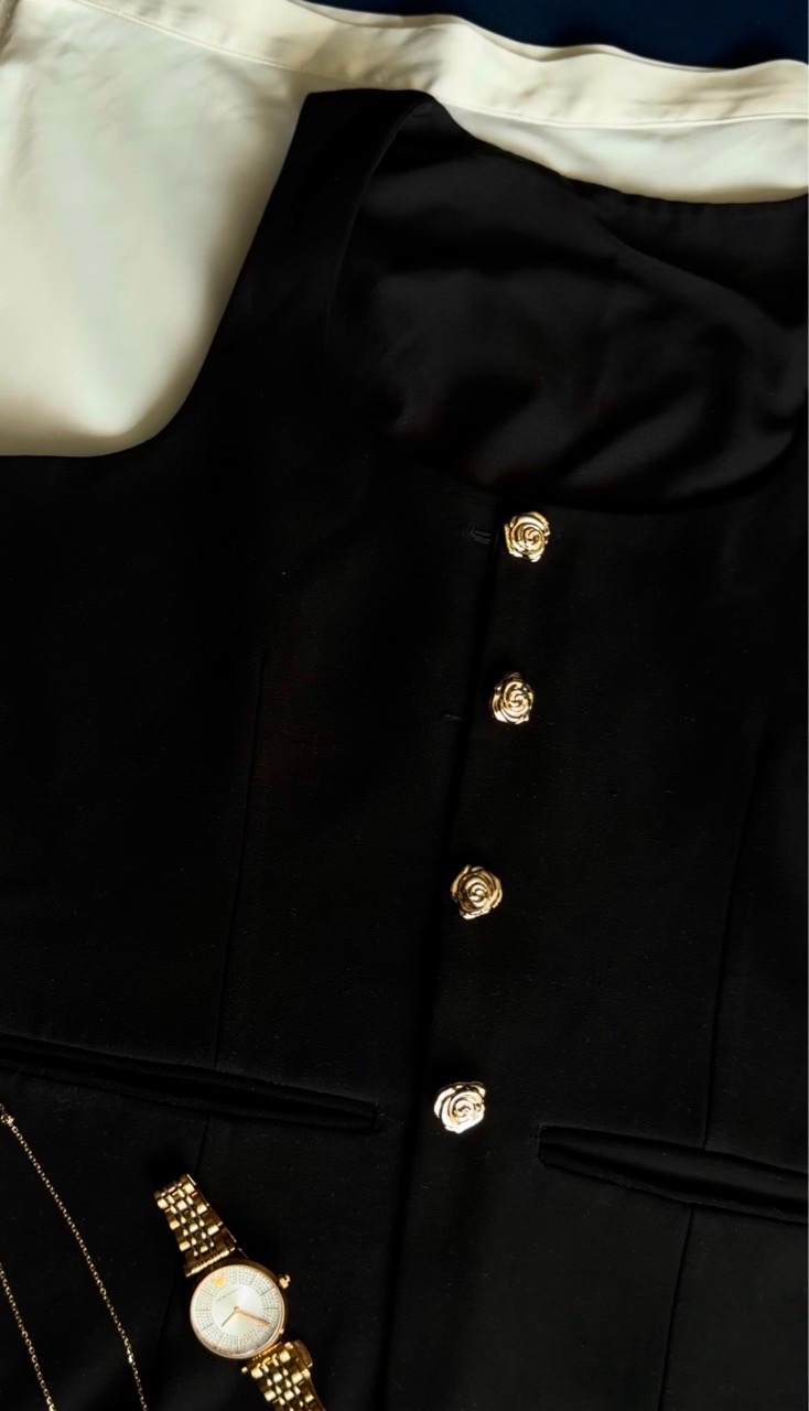 Signature Black Tailored Vest view 4