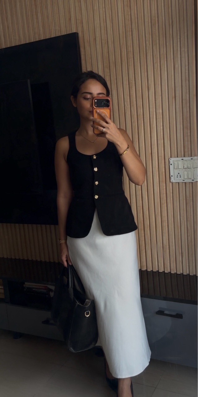 Signature Black Tailored Vest view 5