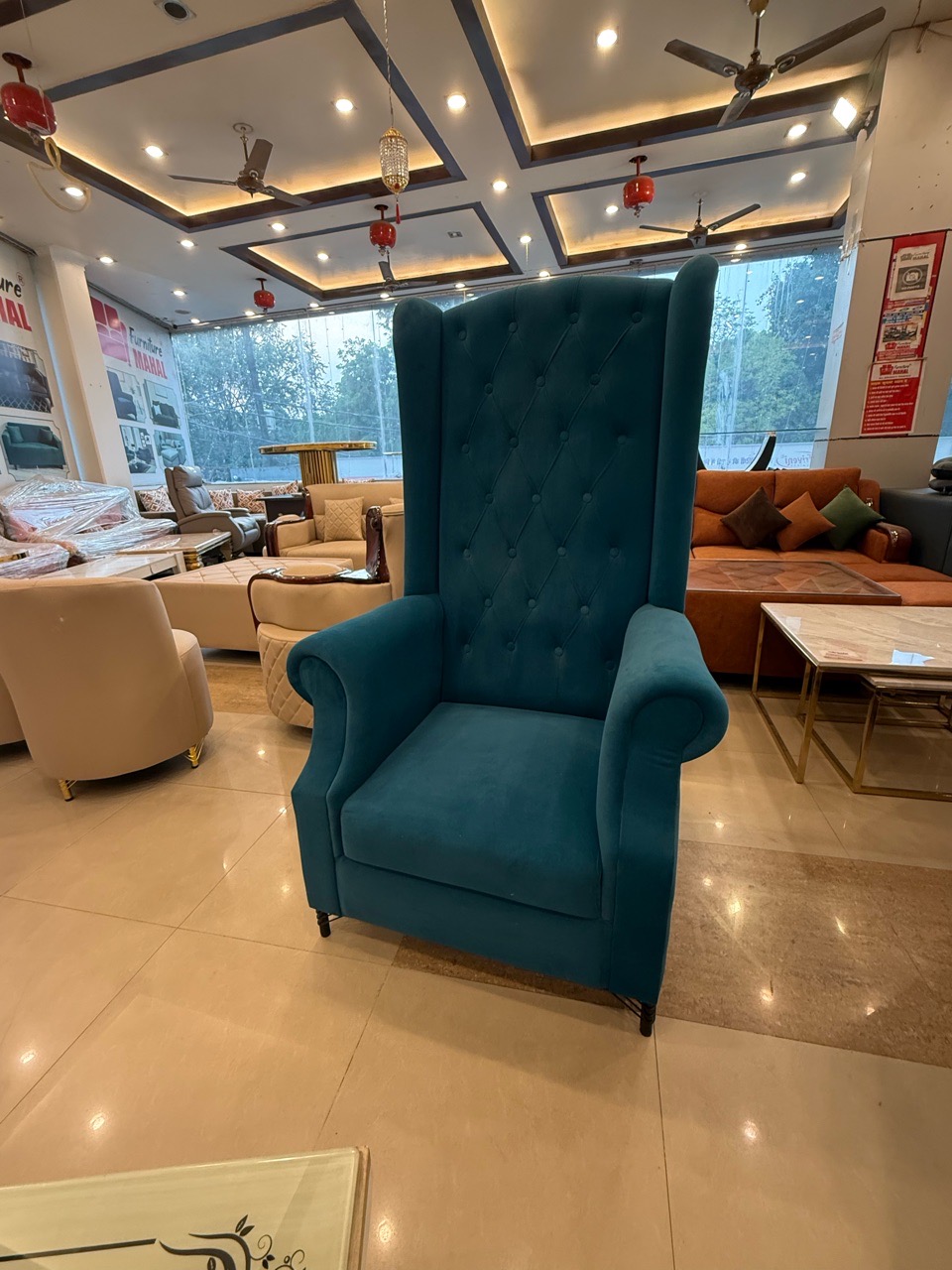 Luxury High Back Sofa Chair view 2