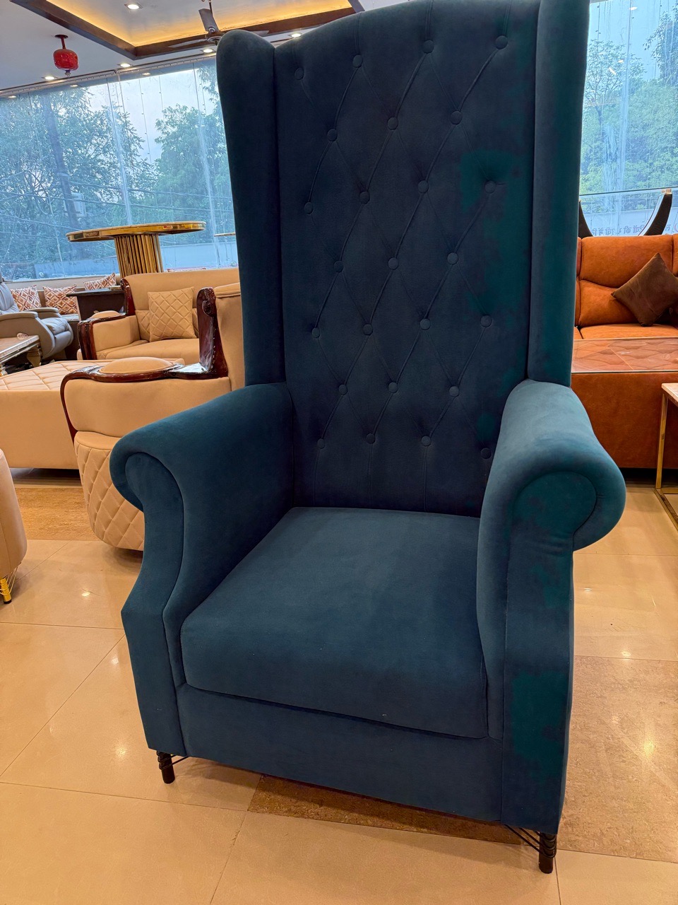 Luxury High Back Sofa Chair view 3