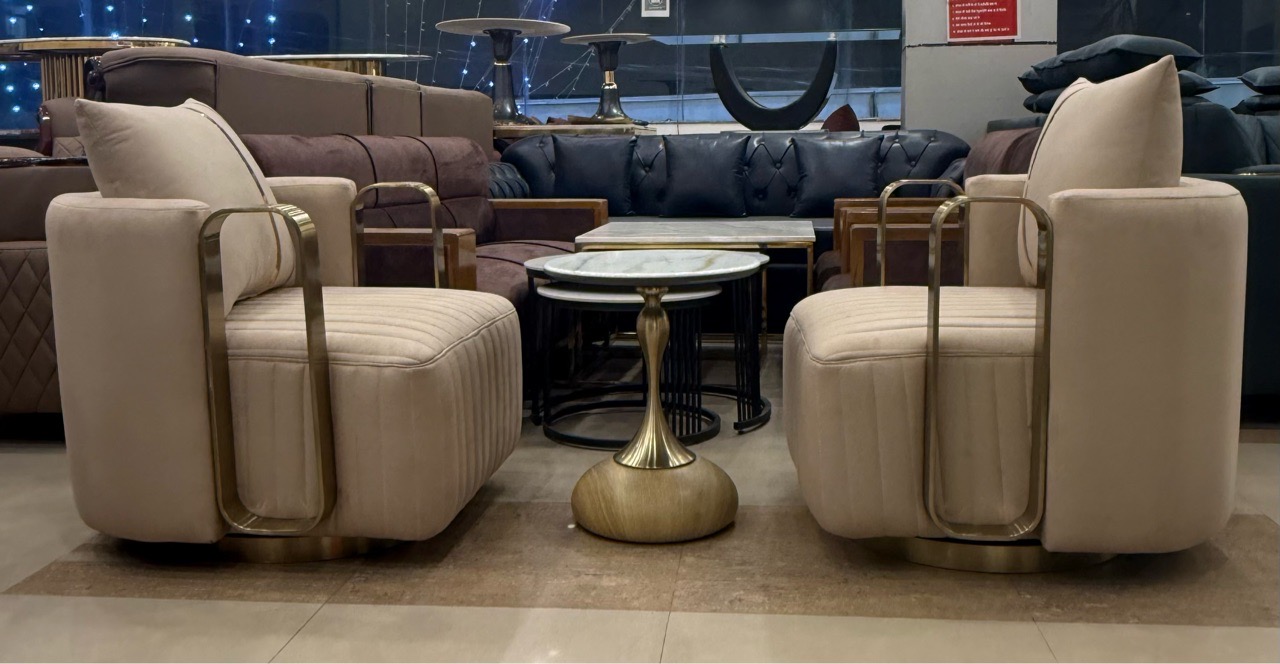 Elegant Revolving Sofa Chair view 4