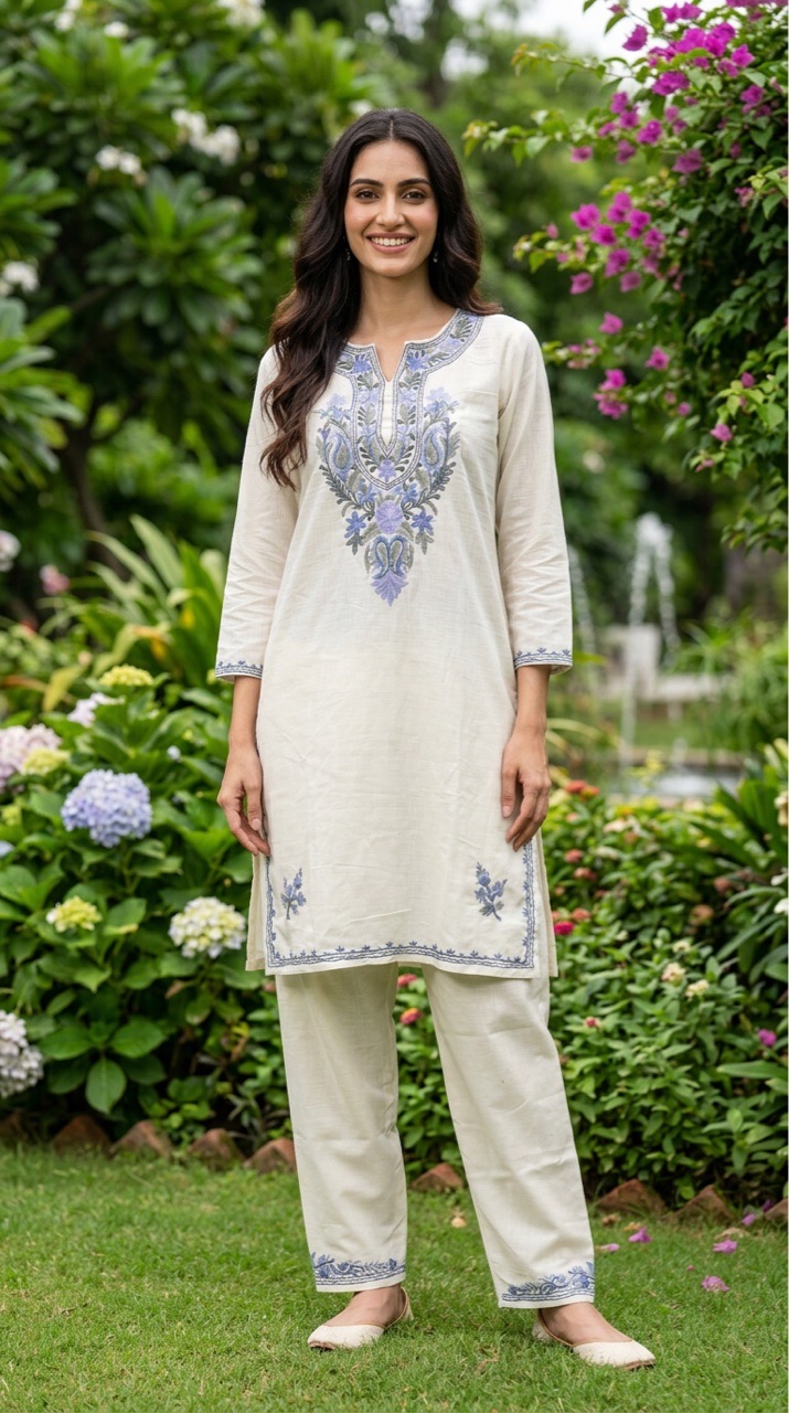 Embroidered Co-Ord Set view 4