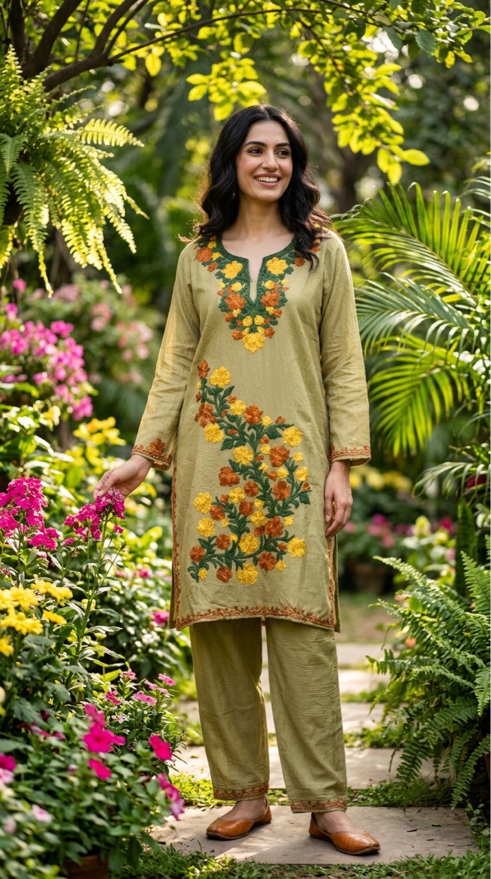 Embroidered Co-Ord Set view 5
