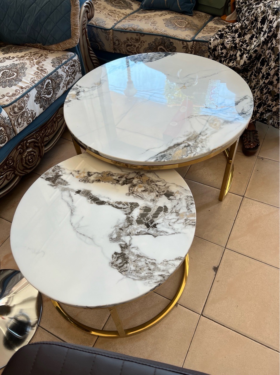 Marble Top CENTER Table view 2