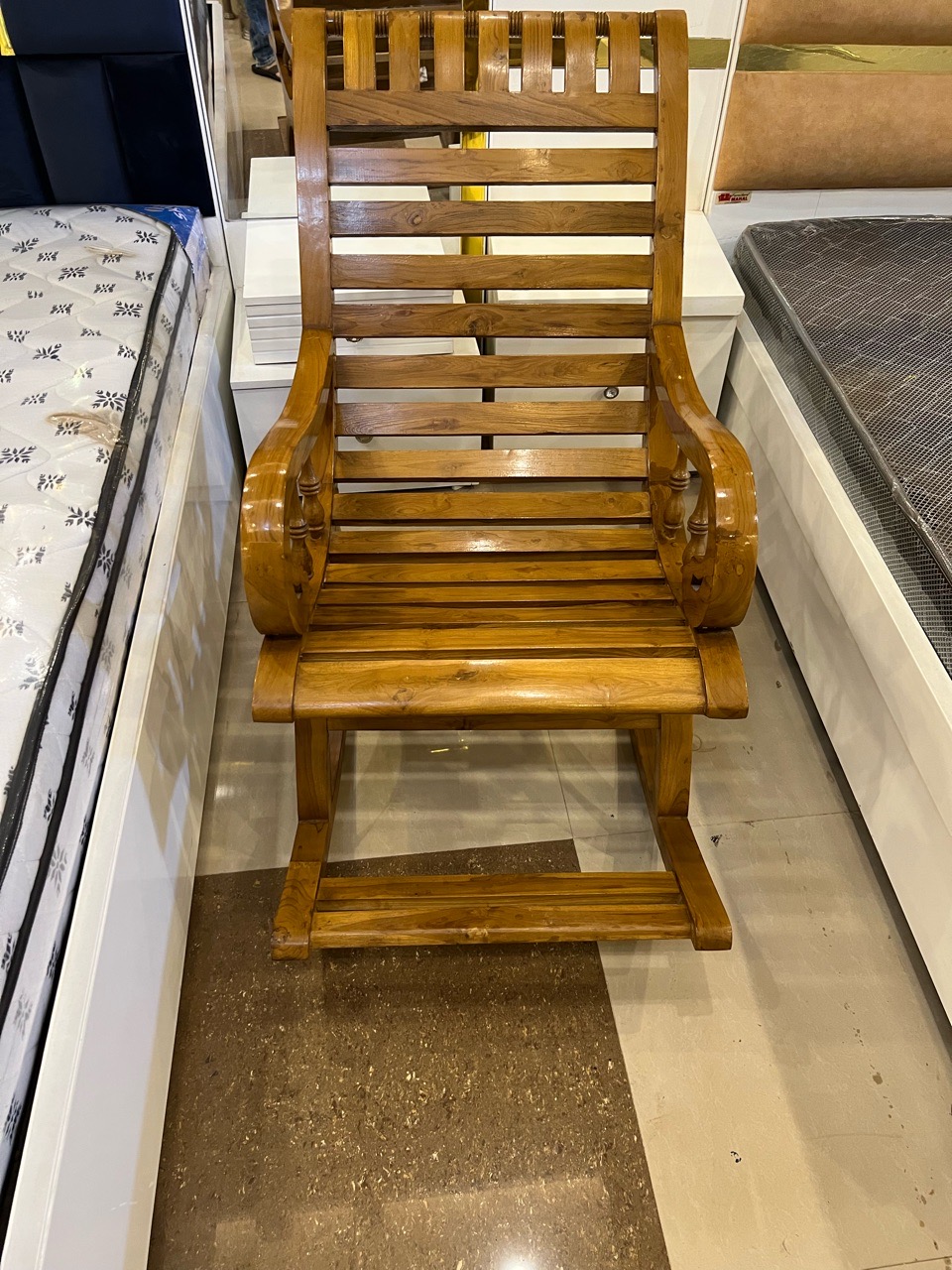 Wooden Rocking Chair view 2