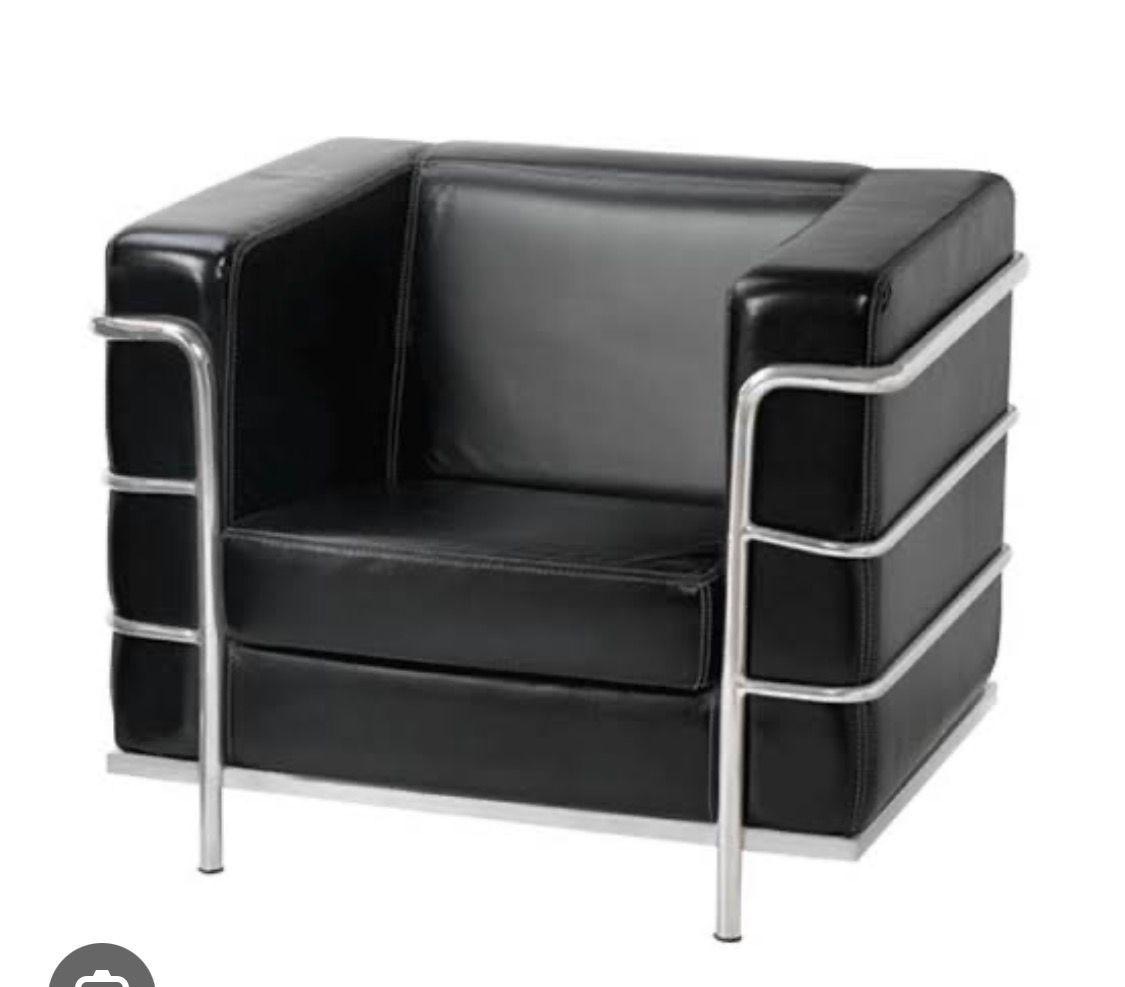Modern Black 3 Seater Sofa view 5