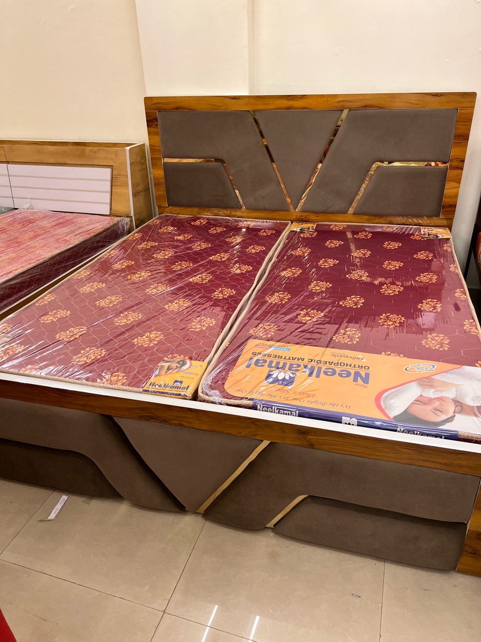 Modern Wooden Bed view 2