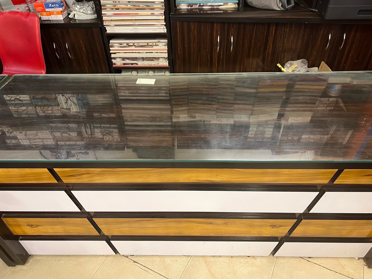 Glass Top Office Counter view 2