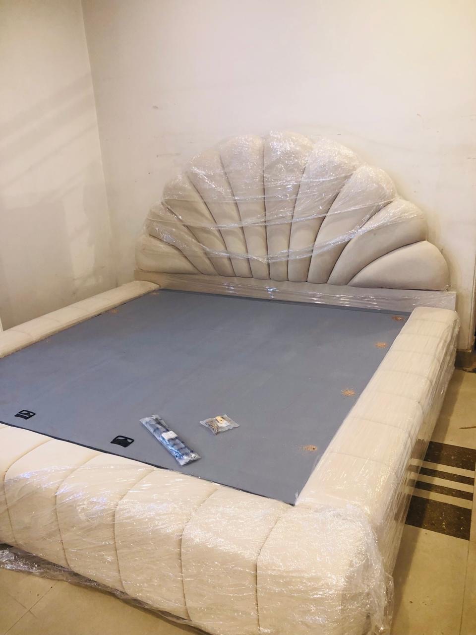 Modern White Bed view 6