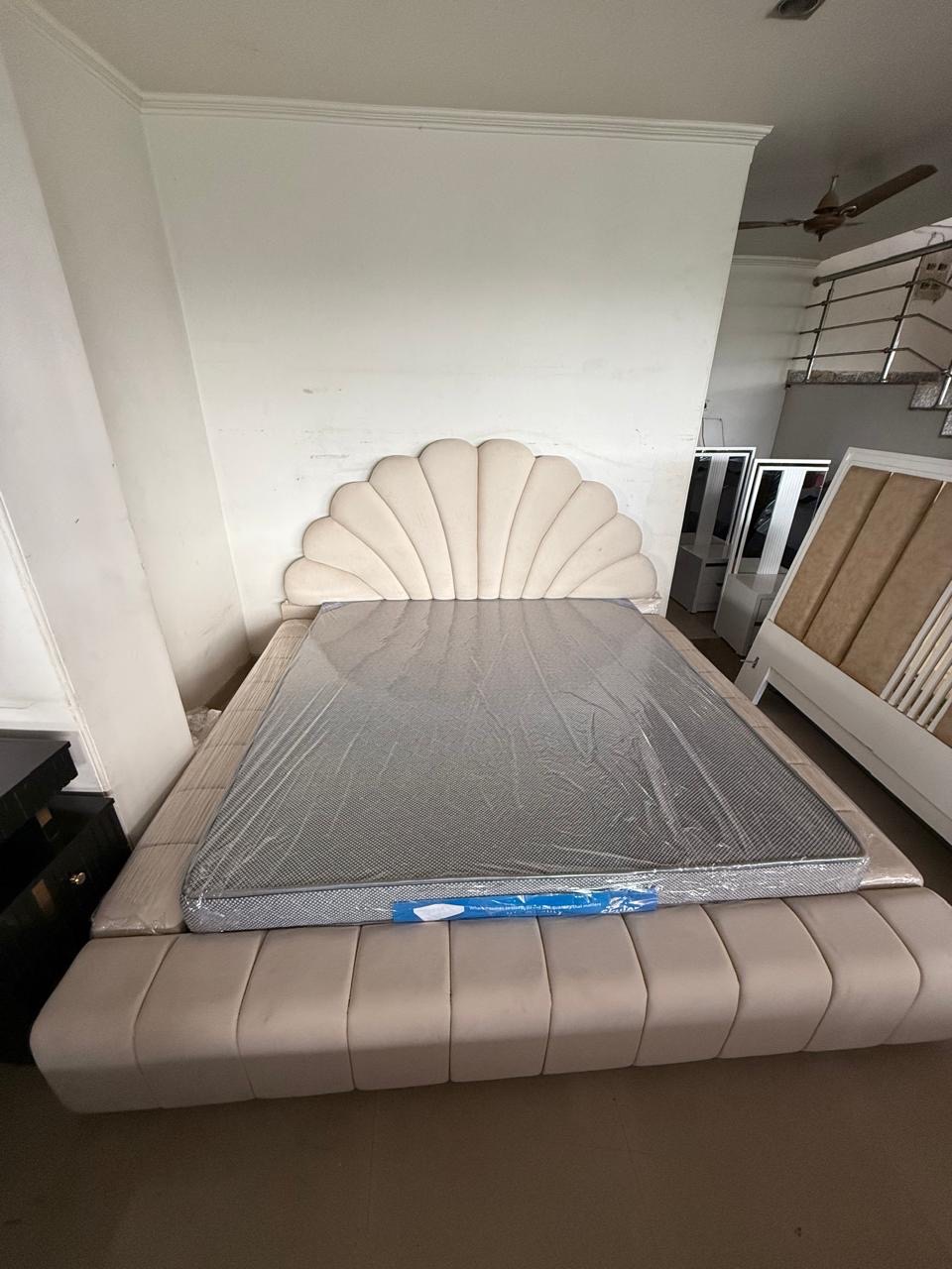 Modern White Bed view 5