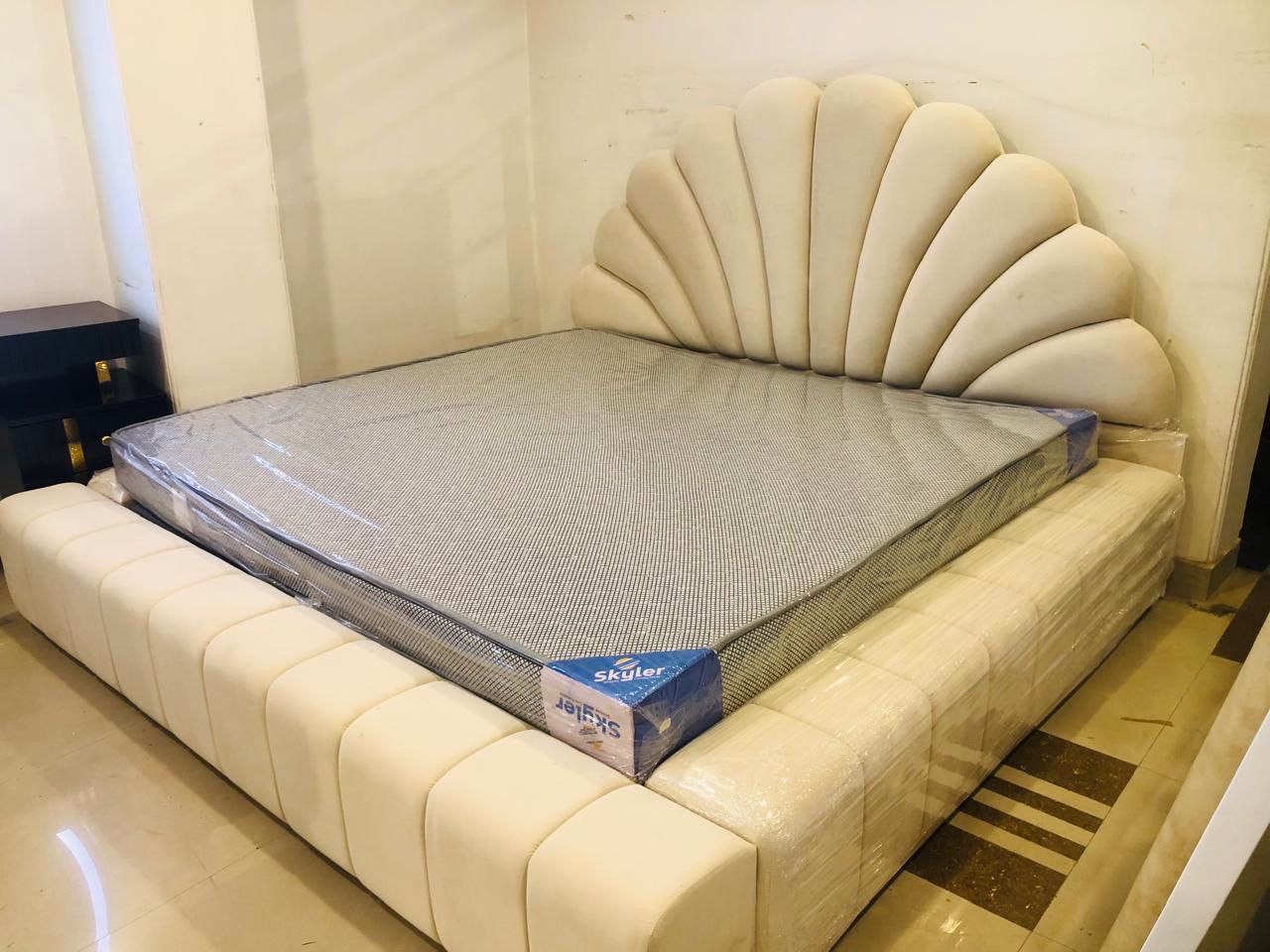 Modern White Bed view 7