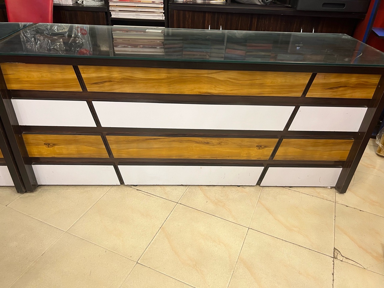 Glass Top Office Counter view 3