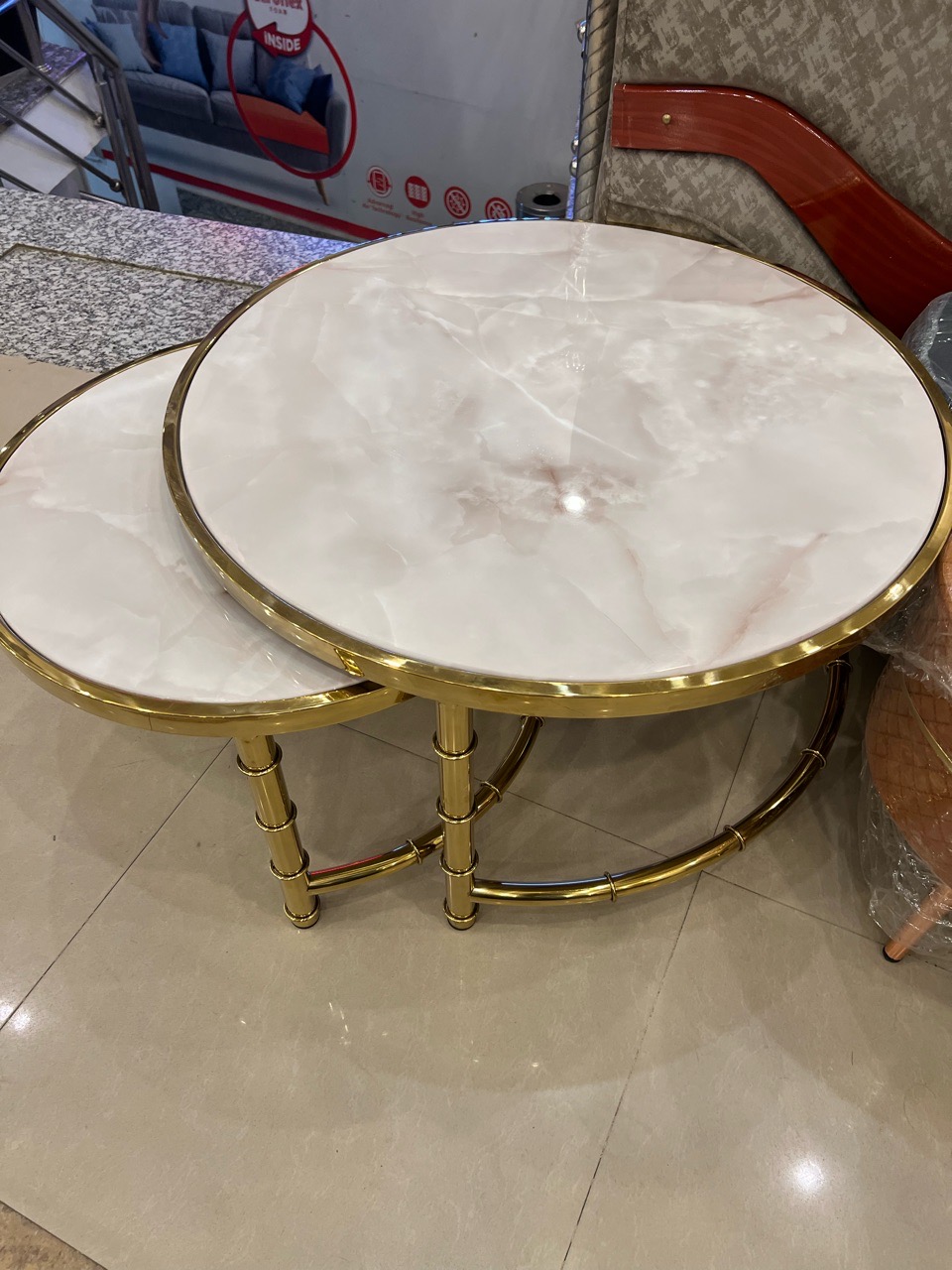 Marble Top Nesting Tables view 2