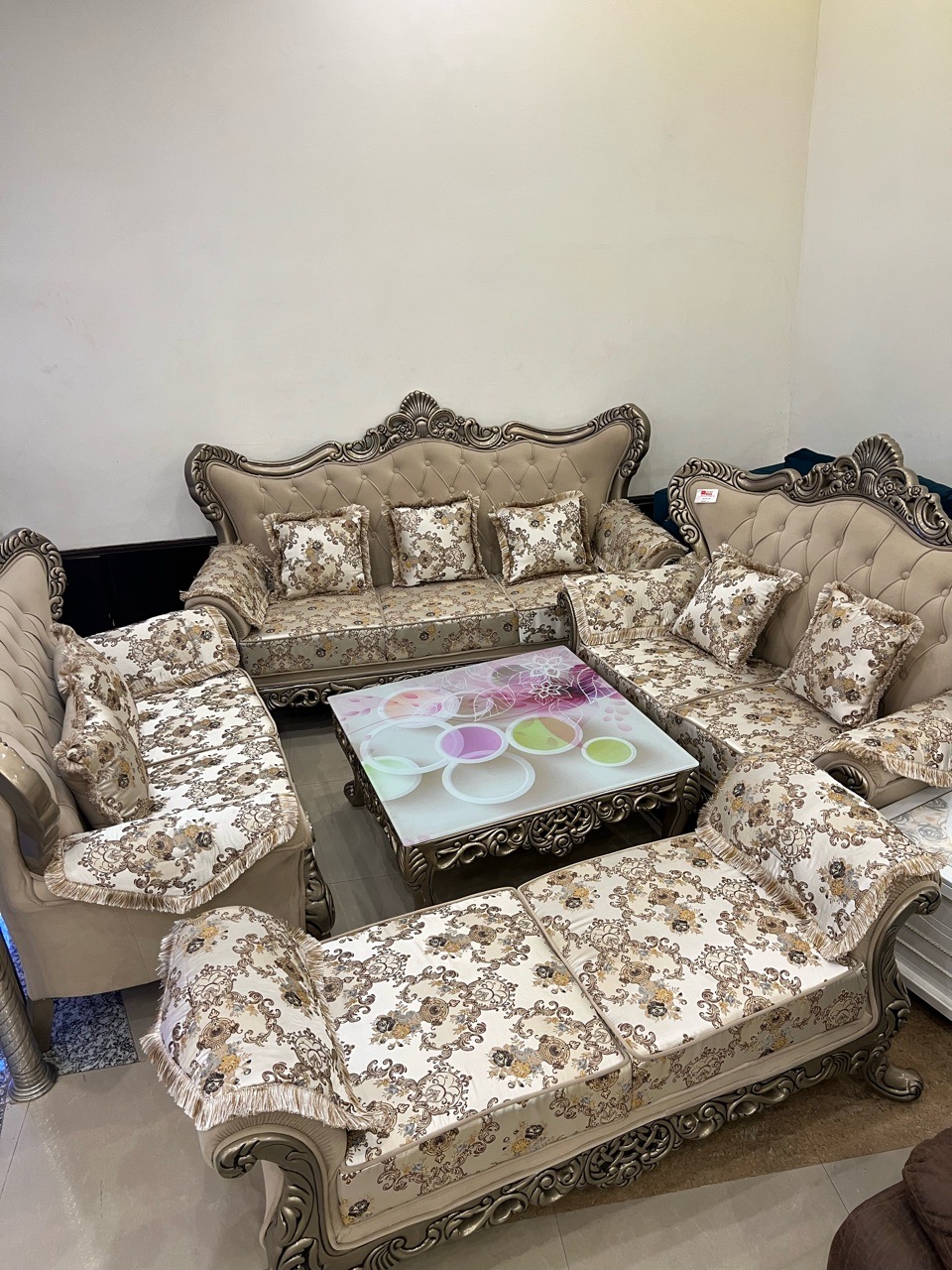 Luxury Upholstered Sofa Set view 2
