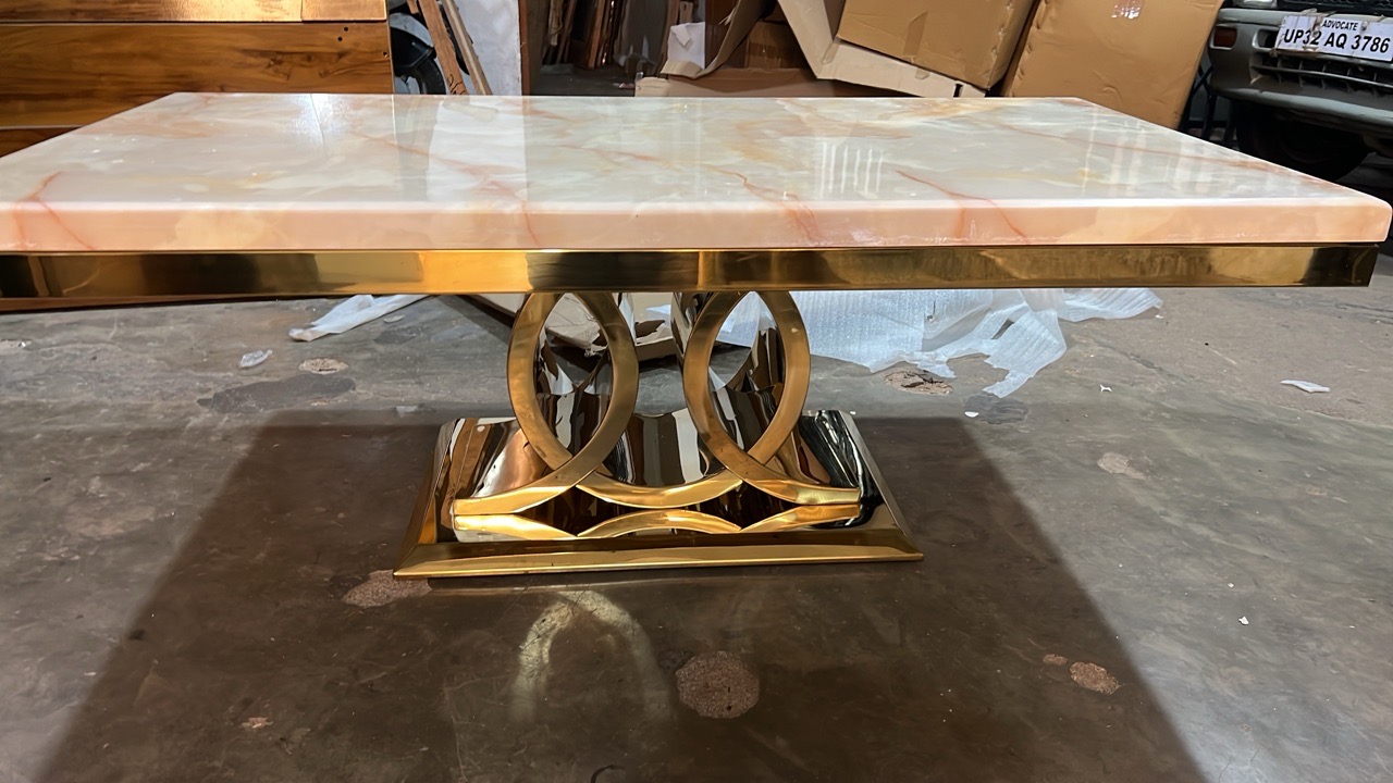 Elegant Marble Top Center Table view 2