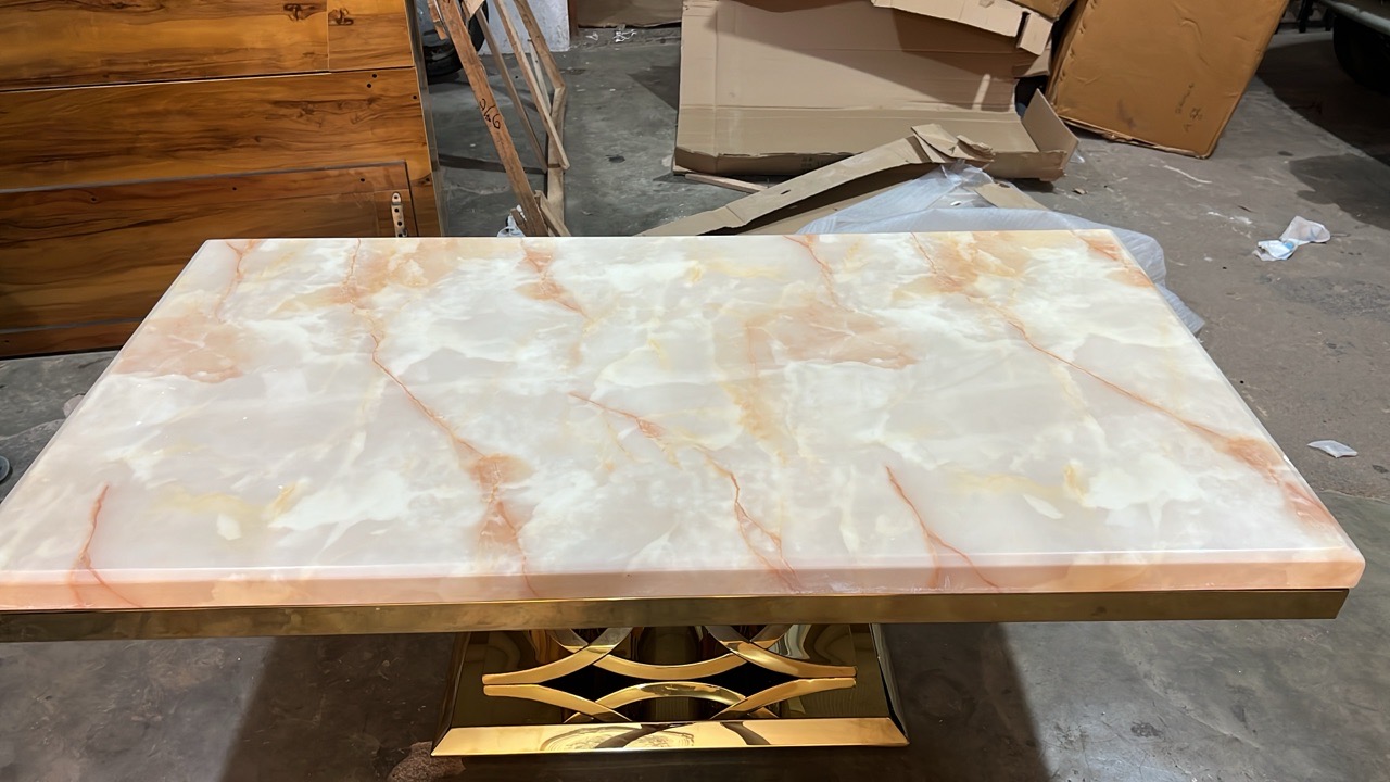 Elegant Marble Top Center Table view 3