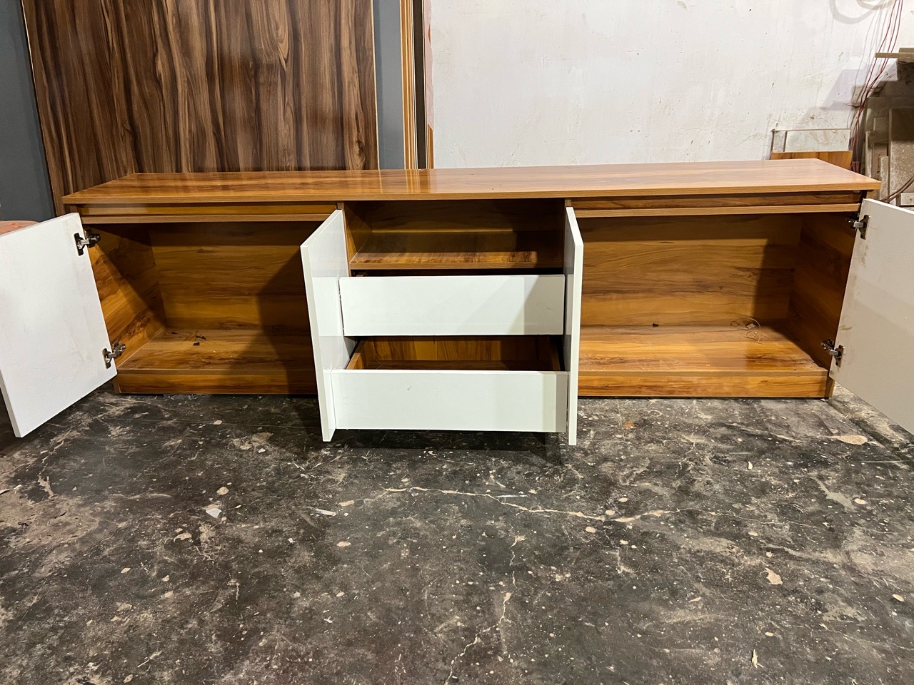 Modern Wooden TV Unit view 3