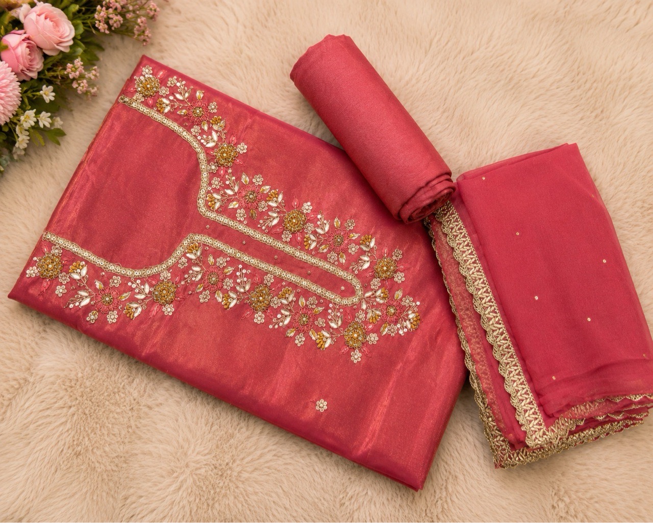 Pure Shimmer 3 Pcs Unstitched Suit view 2