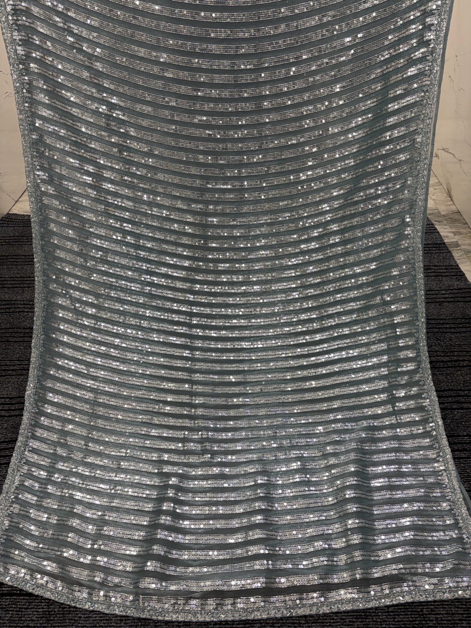 Elegant Sequined Saree✨ view 3