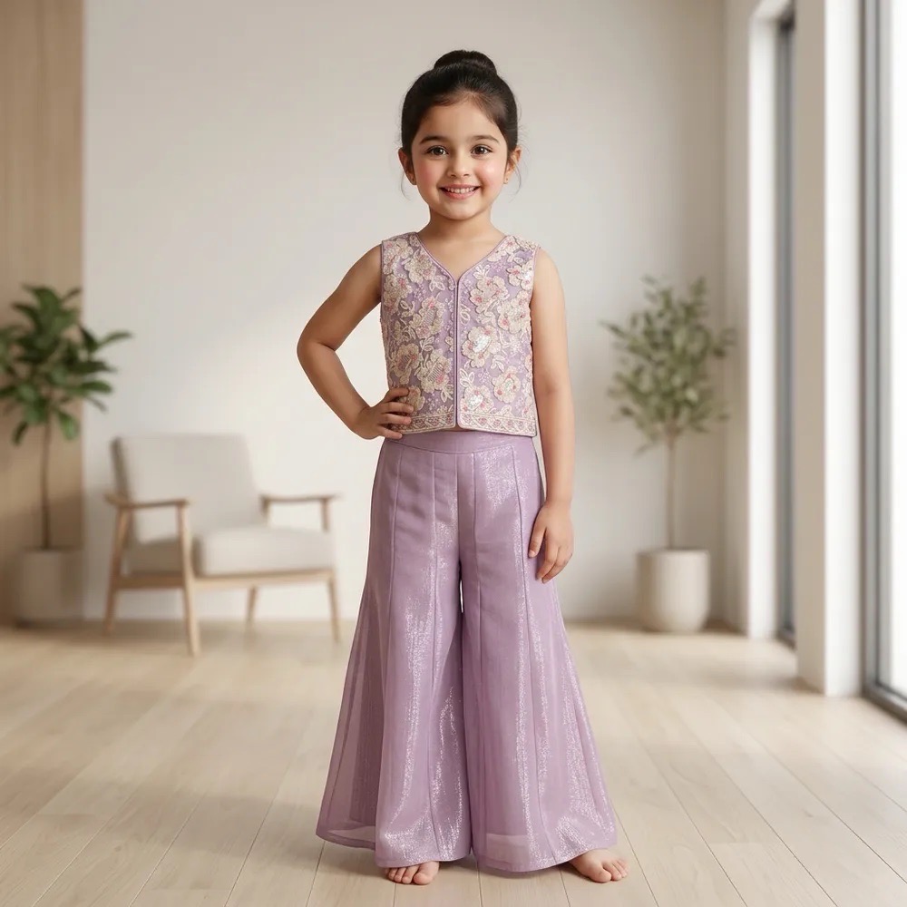 Embroidered Girls Lehenga Choli view 3