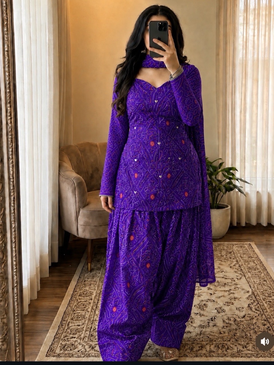 ‘Bandhej’ Farshi Salvar Set
