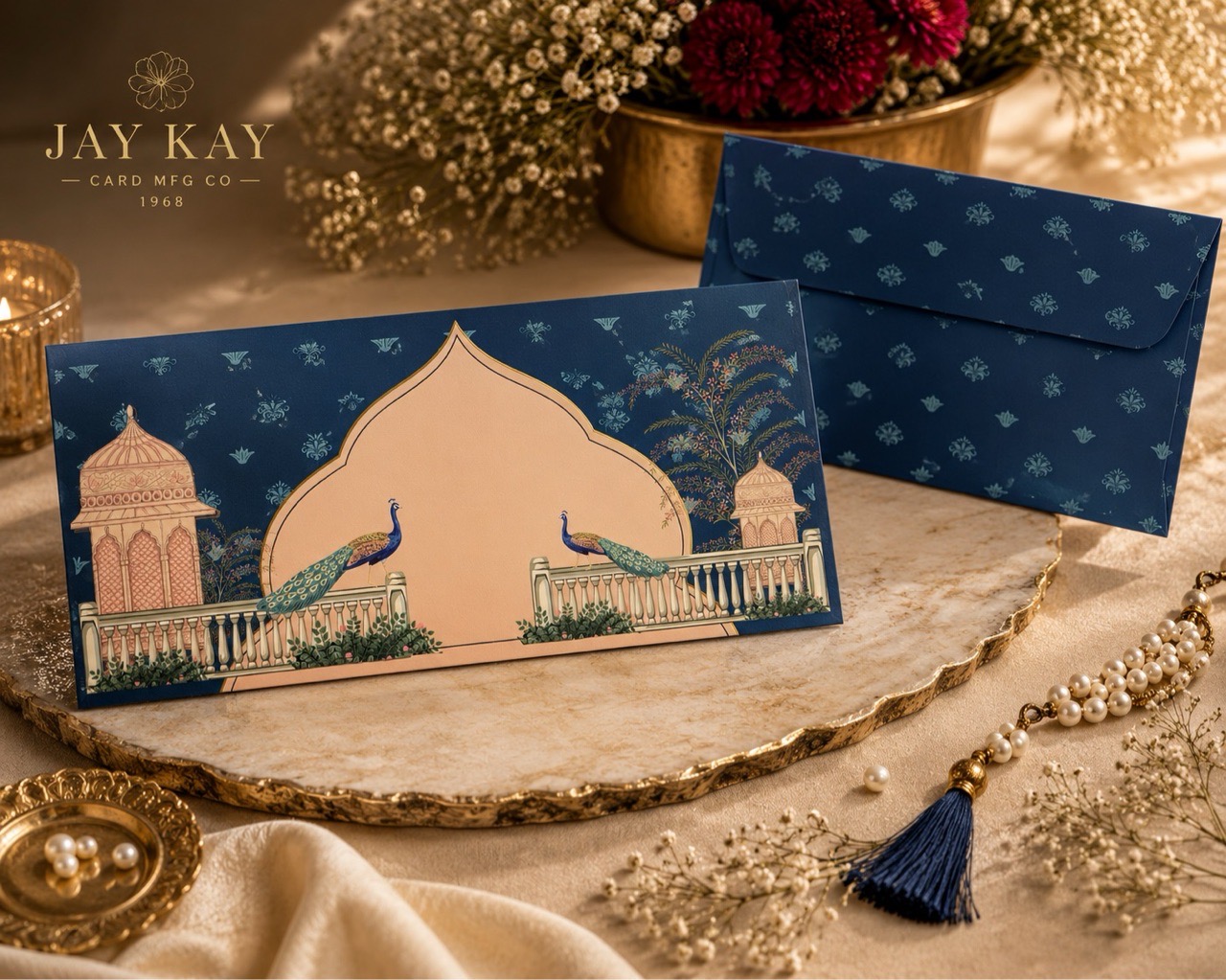 Peacock Design Wedding Invitation