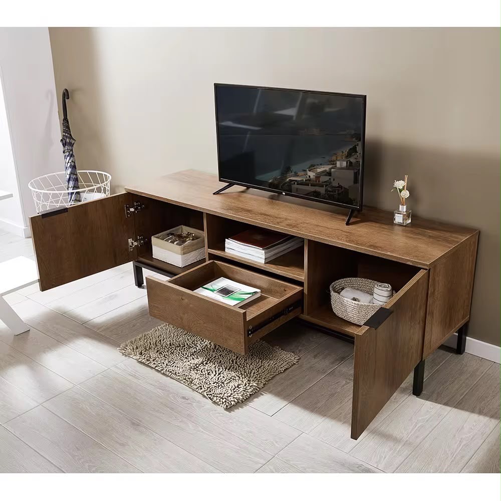 Simple Stylish Wooden TV Unit view 3