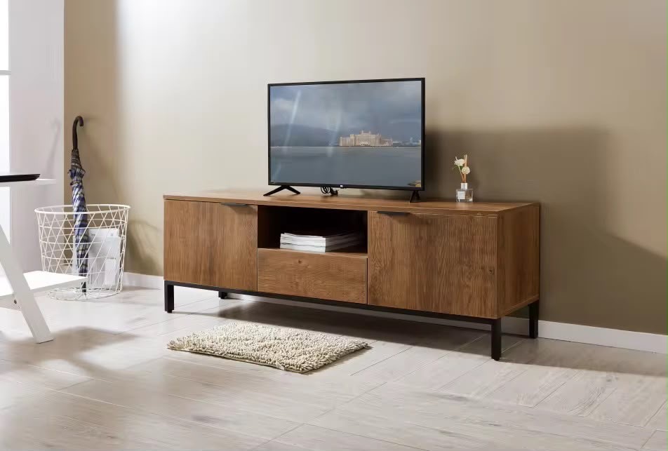 Simple Stylish Wooden TV Unit view 5