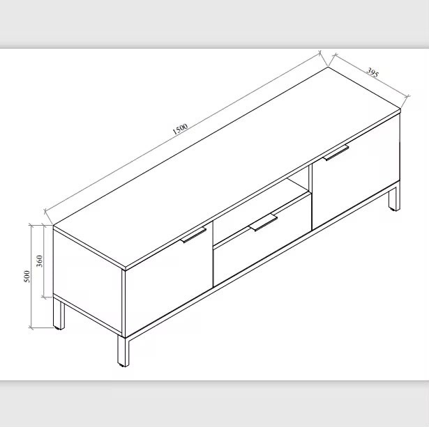 Simple Stylish Wooden TV Unit view 6