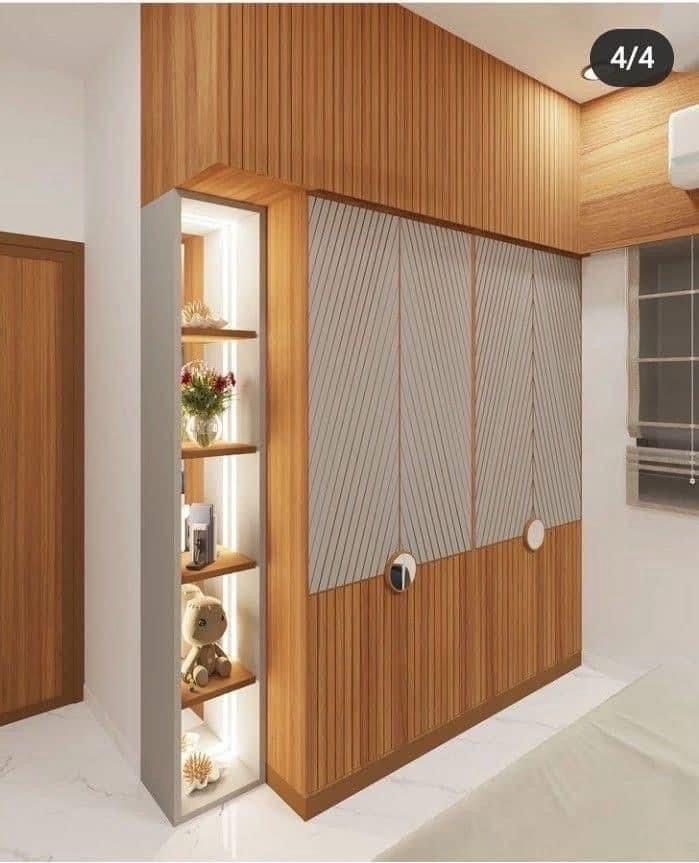 Modern Wooden Wardrobe view 2