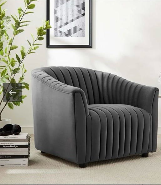Pink Upholstered Accent Chair view 5