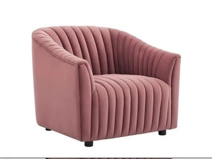 Pink Upholstered Accent Chair view 4