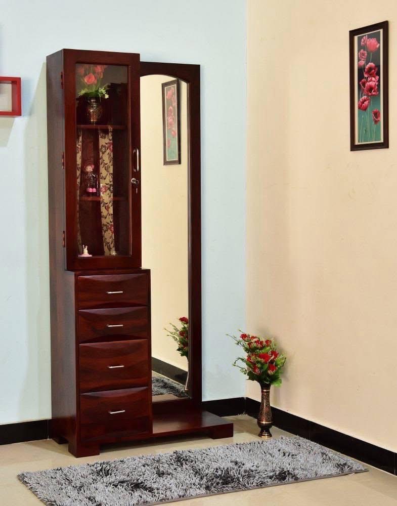 Wooden Dressing Table with Mirror view 2