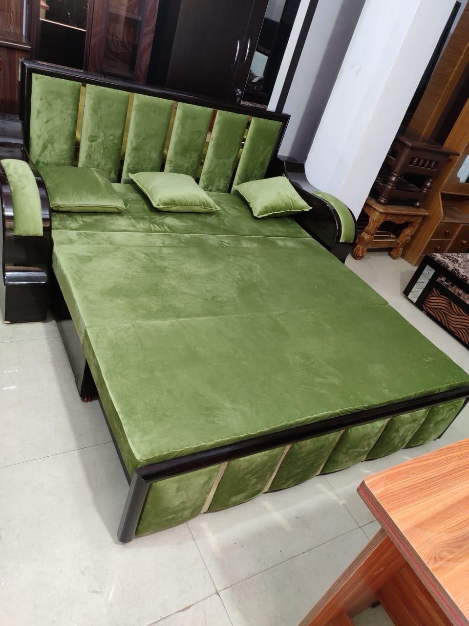 Modern Green Sofa Bed view 2