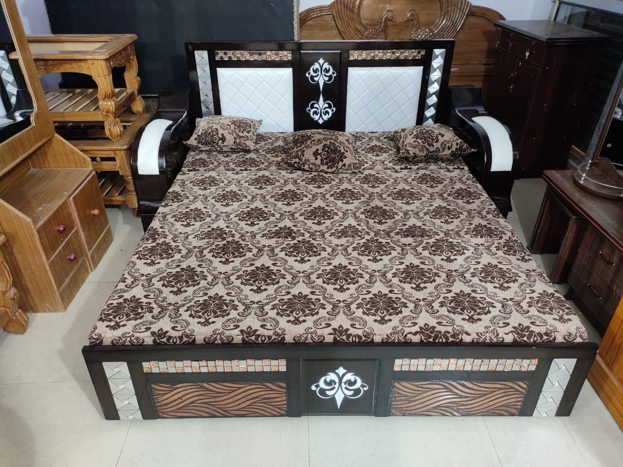 Elegant Wooden Sofa Bed view 2