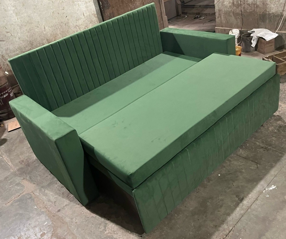 Green Stylish Sofa Bed view 2