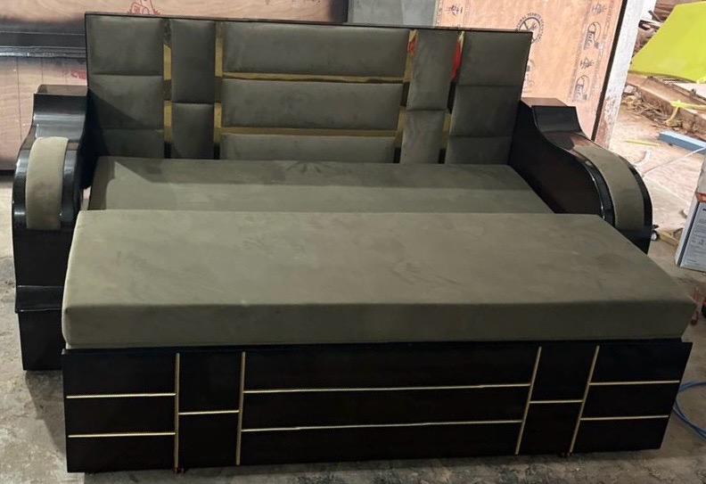 Modern Green Sofa Bed view 4