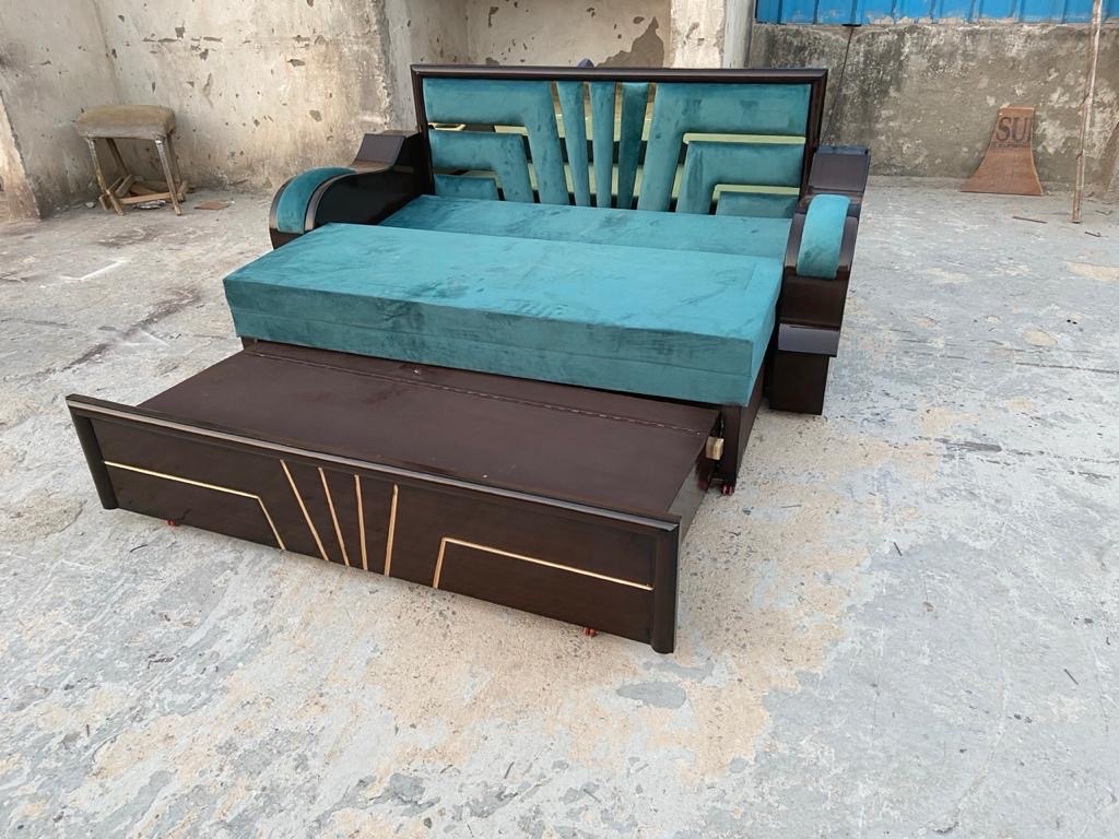 Modern Green Sofa Bed view 7