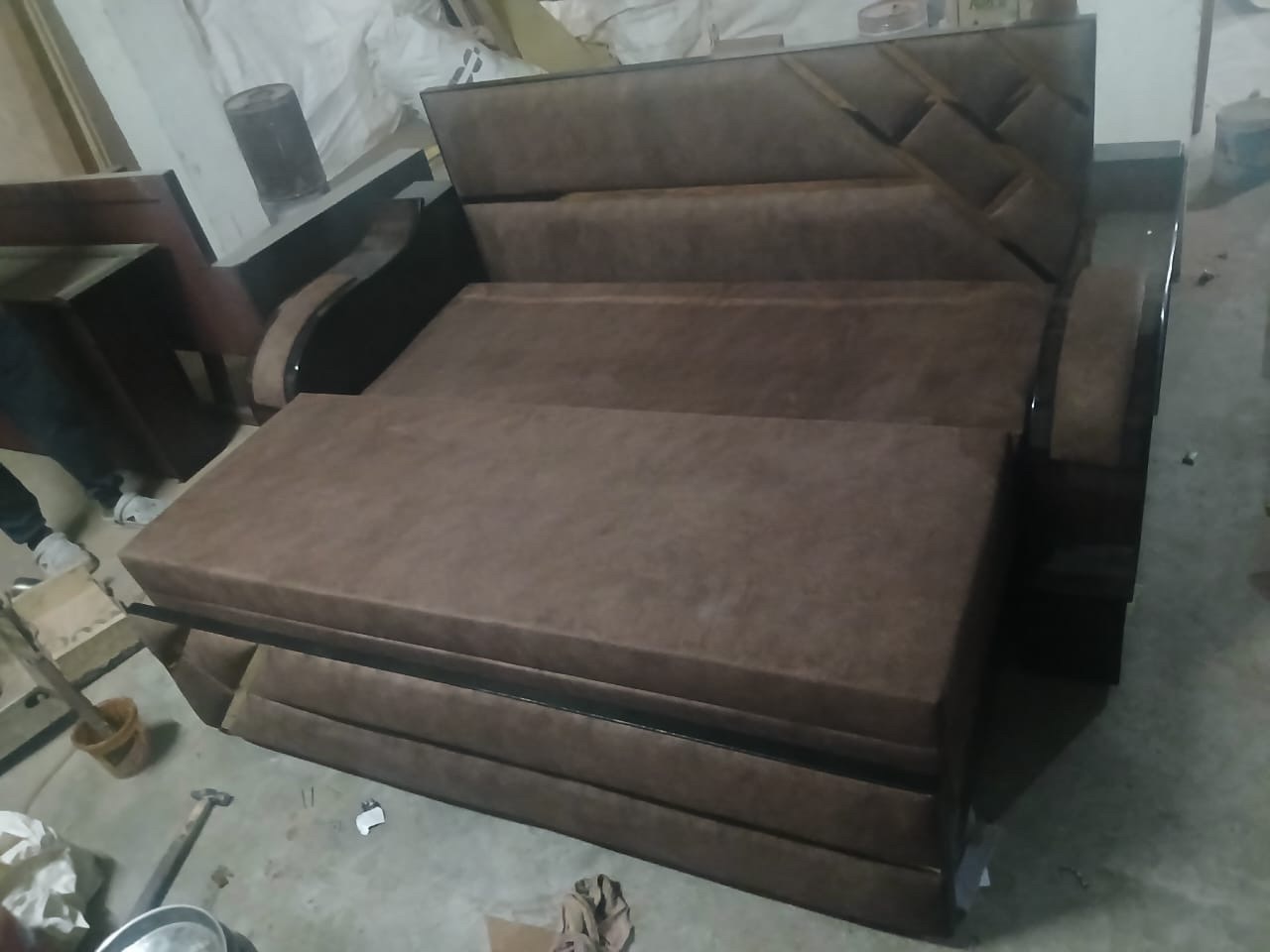 Modern Green Sofa Bed view 3