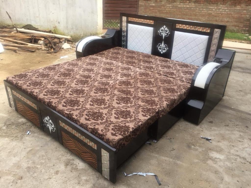 Elegant Wooden Sofa Bed view 4