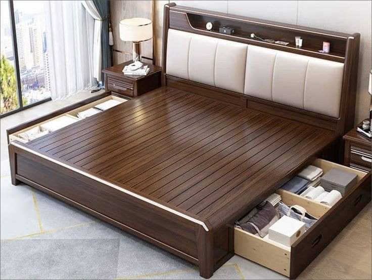 Wooden Storage Bed view 2