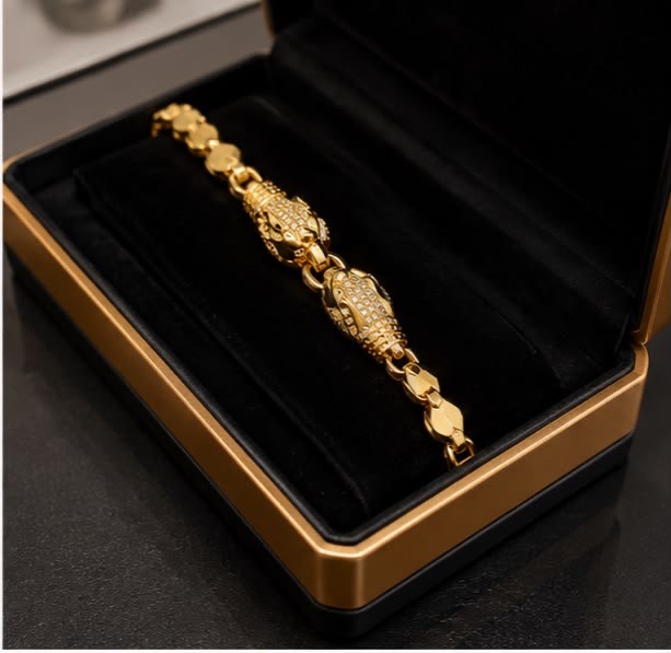 Gold Snake Bracelet view 2