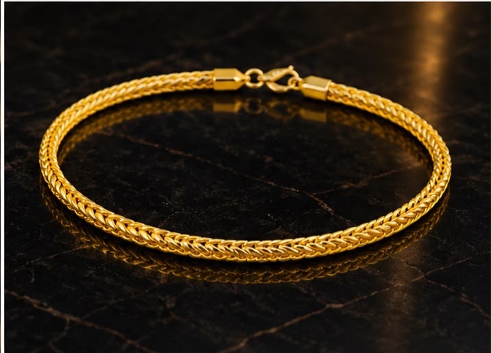 Gold Braided Bracelet view 3